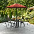 Lancaster Table & Seating 6' Terracotta Push Lift Aluminum Umbrella 164UMBAL06TC